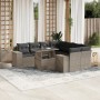 Garden furniture set 9 pieces and light gray synthetic rattan cushions by , Garden sets - Ref: Foro24-3269062, Price: 711,46 ...