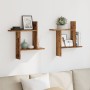 Wall shelves 2 units aged engineered wood 50x12x50cm by , Shelves and shelves - Ref: Foro24-853261, Price: 25,20 €, Discount: %