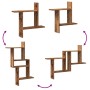 Wall shelves 2 units aged engineered wood 50x12x50cm by , Shelves and shelves - Ref: Foro24-853261, Price: 25,20 €, Discount: %