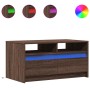 Mesa de centro con luces LED madera de ingeniería marrón roble de , Mesas de centro - Ref: Foro24-851997, Precio: 97,15 €, De...