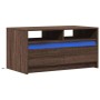 Mesa de centro con luces LED madera de ingeniería marrón roble de , Mesas de centro - Ref: Foro24-851997, Precio: 97,15 €, De...