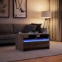 Mesa de centro con luces LED madera de ingeniería marrón roble de , Mesas de centro - Ref: Foro24-851997, Precio: 97,15 €, De...