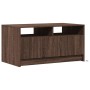 Mesa de centro con luces LED madera de ingeniería marrón roble de , Mesas de centro - Ref: Foro24-851997, Precio: 97,15 €, De...