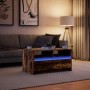 LED lighted coffee table made of smoked oak engineered wood by , Coffee table - Ref: Foro24-851995, Price: 94,99 €, Discount: %