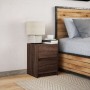 Nightstand with LED lights made of engineered oak wood in brown. by , Nightstands - Ref: Foro24-852045, Price: 56,58 €, Disco...