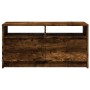 Mesa de centro con luces LED madera de ingeniería roble ahumado de , Mesas de centro - Ref: Foro24-851995, Precio: 94,99 €, D...