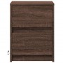 Nightstand with LED lights made of engineered oak wood in brown. by , Nightstands - Ref: Foro24-852045, Price: 56,58 €, Disco...