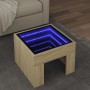 Coffee table with Infinity LED Sonoma oak 40x40x30 cm by , Coffee table - Ref: Foro24-847597, Price: 69,48 €, Discount: %