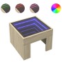 Coffee table with Infinity LED Sonoma oak 40x40x30 cm by , Coffee table - Ref: Foro24-847597, Price: 69,48 €, Discount: %