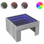 Coffee table with Infinity LED Sonoma gray 50x50x30 cm by , Coffee table - Ref: Foro24-847607, Price: 85,11 €, Discount: %