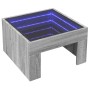 Mesa de centro con Infinity LED gris Sonoma 50x50x30 cm de , Mesas de centro - Ref: Foro24-847607, Precio: 85,11 €, Descuento: %