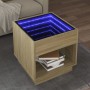 Mesa de centro con Infinity LED roble Sonoma 50x50x50 cm de , Mesas de centro - Ref: Foro24-847653, Precio: 103,04 €, Descuen...