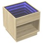 Mesa de centro con Infinity LED roble Sonoma 50x50x50 cm de , Mesas de centro - Ref: Foro24-847653, Precio: 103,04 €, Descuen...