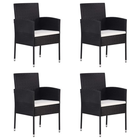 Garden chairs 4 units black synthetic rattan by vidaXL, Garden chairs - Ref: Foro24-313125, Price: 187,65 €, Discount: %