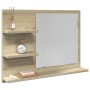 Bathroom mirror plywood oak Sonoma 60x10.5x45 cm by , Dressing tables - Ref: Foro24-849640, Price: 34,84 €, Discount: %