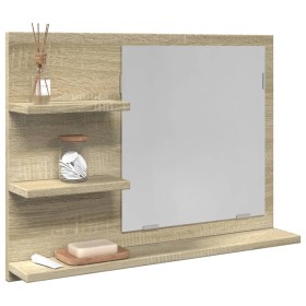 Badezimmerspiegel aus Eichen-Sonoma-Sperrholz 60x10,5x45 cm von , Schminktische - Ref: Foro24-849640, Preis: 34,84 €, Rabatt: %