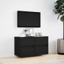 Wall-mounted TV stand with LED lights black 80x31x45 cm by , TV Furniture - Ref: Foro24-852286, Price: 82,47 €, Discount: %