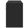 Wall-mounted TV stand with LED lights black 80x31x45 cm by , TV Furniture - Ref: Foro24-852286, Price: 82,47 €, Discount: %