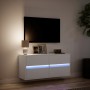 Mueble de TV de pared con luces LED blanco 100x31x45 cm de , Muebles TV - Ref: Foro24-852292, Precio: 91,99 €, Descuento: %