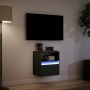 Wall-mounted TV stand with LED lights black 41x31x45 cm by , TV Furniture - Ref: Foro24-852315, Price: 57,49 €, Discount: %