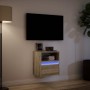 Mueble de TV de pared con luces LED roble Sonoma 41x31x45 cm de , Muebles TV - Ref: Foro24-852317, Precio: 55,85 €, Descuento: %