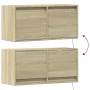 Wall-mounted TV stand with LED lights Sonoma oak 80x31x35 cm by , TV Furniture - Ref: Foro24-852357, Price: 68,12 €, Discount: %