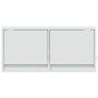 Wall-mounted TV stand with LED lights white 80x31x35 cm by , TV Furniture - Ref: Foro24-852355, Price: 70,18 €, Discount: %