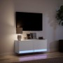 Wall-mounted TV stand with LED lights white 100x31x35 cm by , TV Furniture - Ref: Foro24-852362, Price: 78,15 €, Discount: %