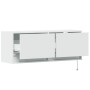 Wall-mounted TV stand with LED lights white 100x31x35 cm by , TV Furniture - Ref: Foro24-852362, Price: 78,15 €, Discount: %