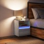 Wall-mounted bedside table with LED lights in Sonoma gray by , Nightstands - Ref: Foro24-3307985, Price: 57,49 €, Discount: %