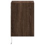 Wall-mounted bedside table with LED lights in brown oak by , Nightstands - Ref: Foro24-3307987, Price: 57,49 €, Discount: %