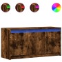 LED TV stand in smoked oak engineered wood 100x34x50 cm by , TV Furniture - Ref: Foro24-852212, Price: 86,36 €, Discount: %