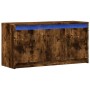 LED TV stand in smoked oak engineered wood 100x34x50 cm by , TV Furniture - Ref: Foro24-852212, Price: 86,36 €, Discount: %