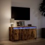 LED TV stand in smoked oak engineered wood 100x34x50 cm by , TV Furniture - Ref: Foro24-852212, Price: 86,36 €, Discount: %