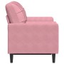 Zweiplätziges Sofa mit rosa Samtkissen, 120 cm. von , Sofas - Ref: Foro24-3278212, Preis: 221,99 €, Rabatt: %