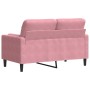 Sofá de 2 plazas con cojines terciopelo rosa 120 cm de , Sofás - Ref: Foro24-3278212, Precio: 225,59 €, Descuento: %