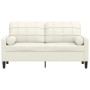 2-seater sofa with cream velvet cushions, 140 cm by , Sofas - Ref: Foro24-3278227, Price: 235,03 €, Discount: %