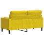 Sofá de 2 plazas con cojines terciopelo amarillo 140 cm de , Sofás - Ref: Foro24-3278225, Precio: 231,80 €, Descuento: %