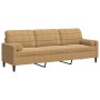 3-seater sofa with brown velvet cushions 210 cm by , Sofas - Ref: Foro24-3278246, Price: 271,39 €, Discount: %