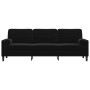 Sofá de 3 plazas con cojines terciopelo negro 210 cm de , Sofás - Ref: Foro24-3278244, Precio: 337,70 €, Descuento: %