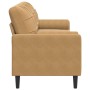 3-seater sofa with brown velvet cushions 210 cm by , Sofas - Ref: Foro24-3278246, Price: 271,39 €, Discount: %