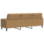 3-seater sofa with brown velvet cushions 210 cm by , Sofas - Ref: Foro24-3278246, Price: 271,39 €, Discount: %