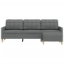 3-seater sofa with dark gray fabric ottoman, 210 cm by , Sofas - Ref: Foro24-3278250, Price: 361,69 €, Discount: %