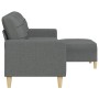 3-seater sofa with dark gray fabric ottoman, 210 cm by , Sofas - Ref: Foro24-3278250, Price: 361,69 €, Discount: %