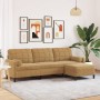 Dreisitzer-Sofa mit braunem Samt-Hocker, 210 cm. von , Sofas - Ref: Foro24-3278284, Preis: 311,94 €, Rabatt: %