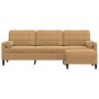 Dreisitzer-Sofa mit braunem Samt-Hocker, 210 cm. von , Sofas - Ref: Foro24-3278284, Preis: 312,99 €, Rabatt: %