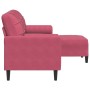 3-seater sofa with red velvet ottoman 180 cm by , Sofas - Ref: Foro24-3278271, Price: 325,16 €, Discount: %