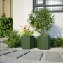 Hexagonal planters 2 units olive green steel 46x40x45 cm by , Pots and planters - Ref: Foro24-851115, Price: 90,74 €, Discoun...