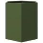 Hexagonal planters 2 units olive green steel 46x40x45 cm by , Pots and planters - Ref: Foro24-851115, Price: 90,74 €, Discoun...