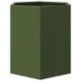 Hexagonal planters 2 units olive green steel 46x40x45 cm by , Pots and planters - Ref: Foro24-851115, Price: 90,74 €, Discoun...